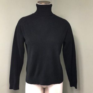 Valerie Stevens 100% cashmere XL black turtleneck sweater